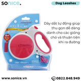  Dây dắt tự động DoggyMan Doggy Walker size L - 30kg | 4m - Màu hồng SONICE. 