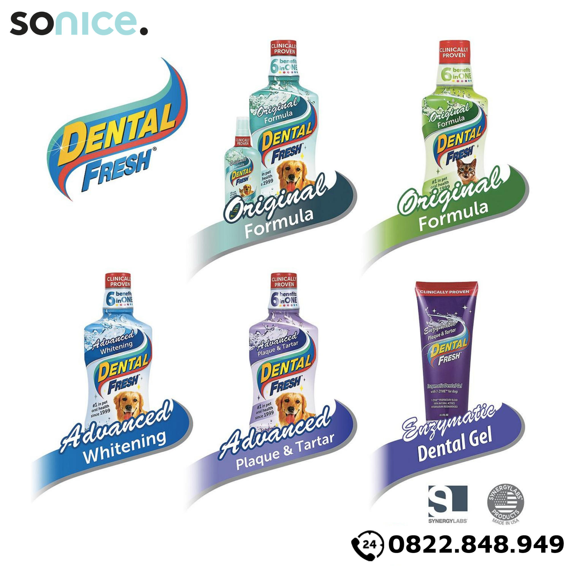 Dung dịch DENTAL FRESH Original giảm mảng bám răng ngừa hôi miệng tức thì - 237ml SONICE.