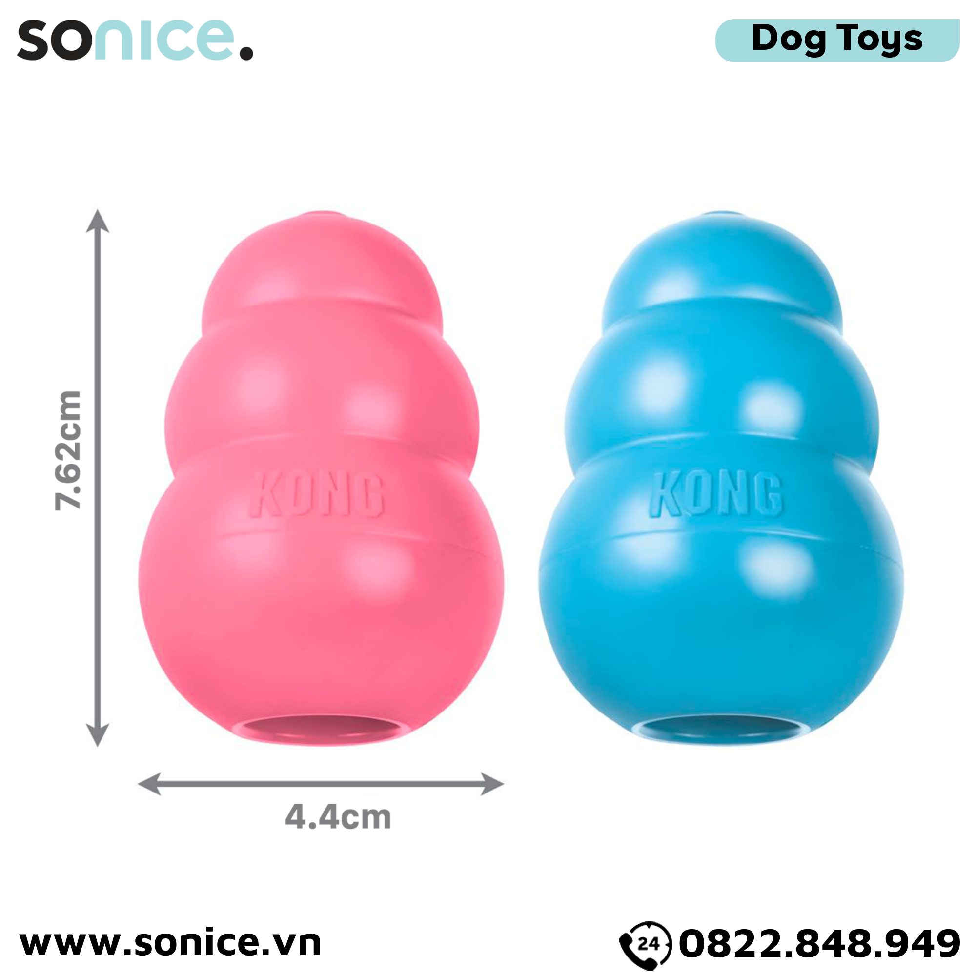 Đồ chơi Kong Puppy Toys Small Size - cho chó <9kg, có thể nhét treats SONICE.