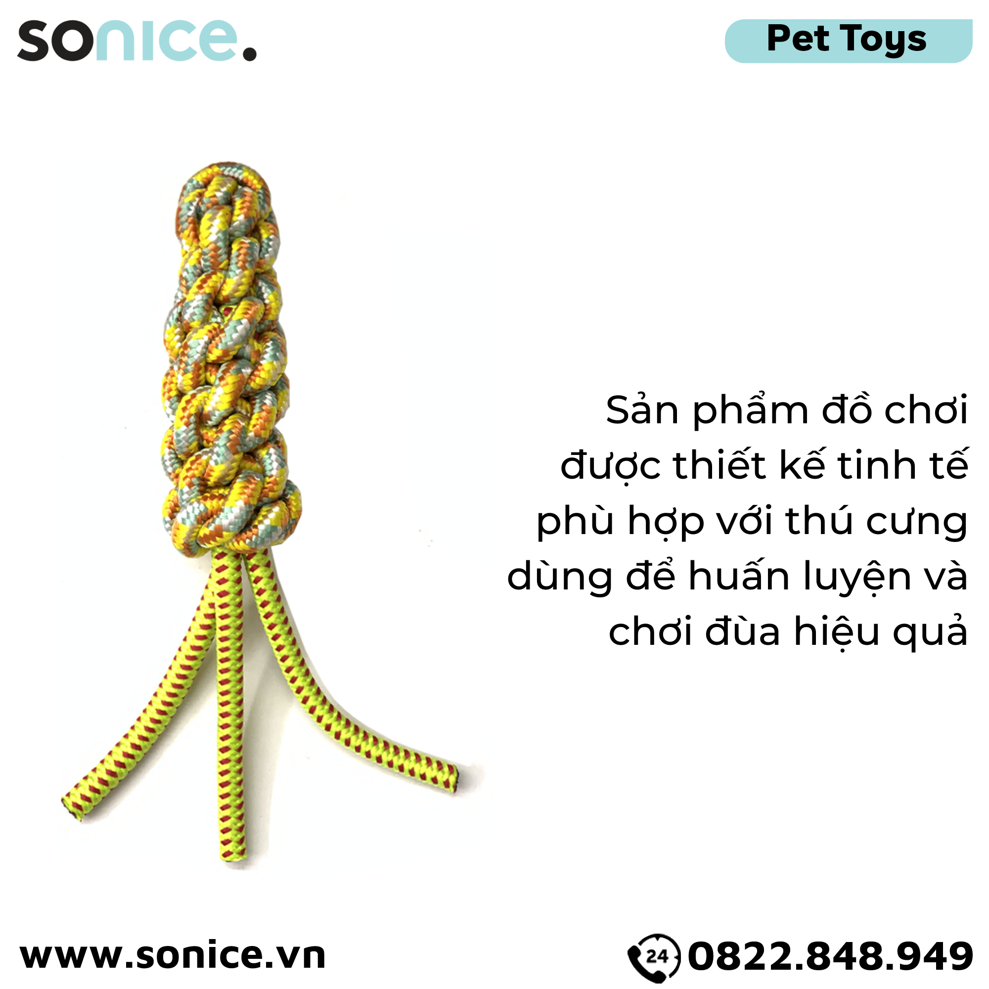 Đồ chơi Lumidori Carrot Knot Rope Toys - Cà rốt dây đan SONICE.