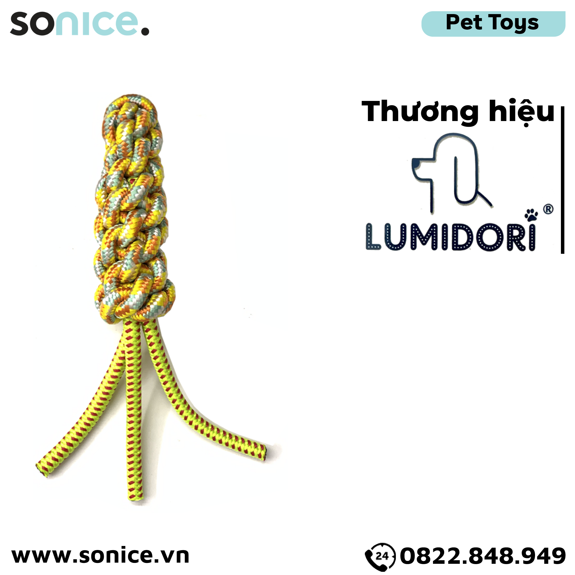 Đồ chơi Lumidori Carrot Knot Rope Toys - Cà rốt dây đan SONICE.