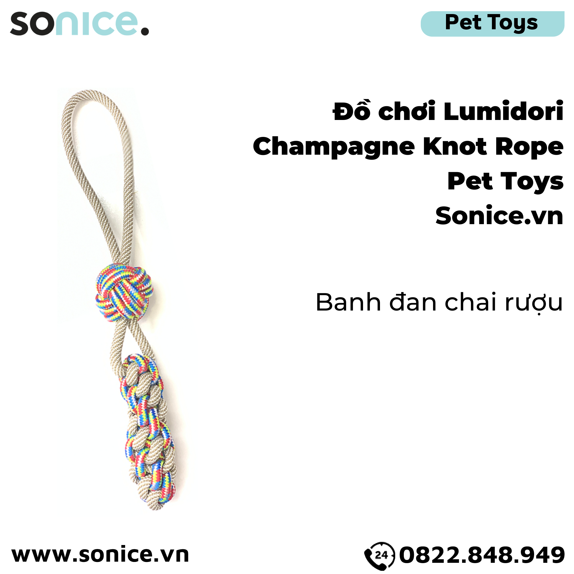 Đồ chơi Lumidori Champagne Knot Rope Toys - Banh đan chai rượu SONICE.