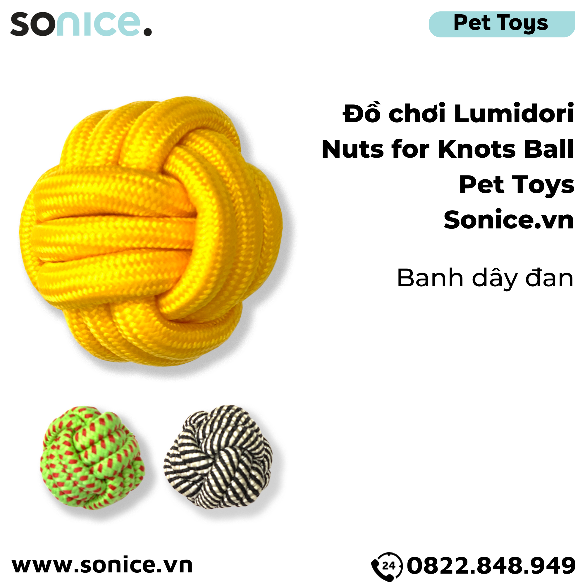 Đồ chơi Lumidori Nuts for Knots Ball Toys - Banh dây đan SONICE.