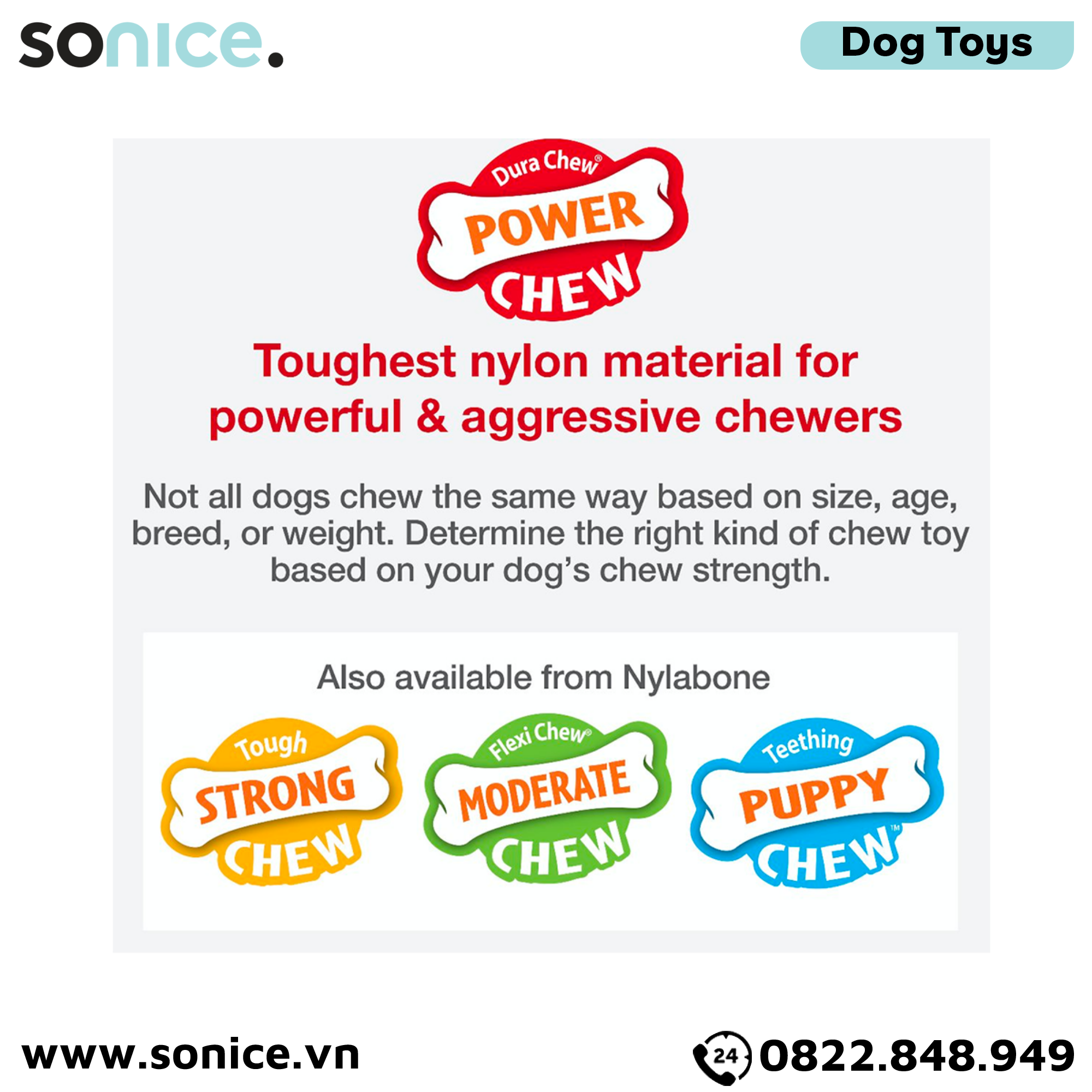 Đồ chơi Nylabone Dental Teething & Active Chewing Bacon Flavor Toys - Vị thịt xông khói, cho chó < 11kg SONICE.