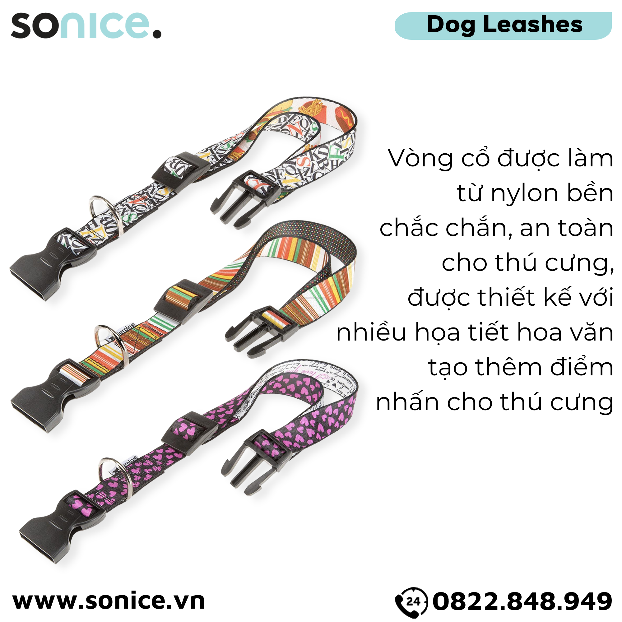 Vòng cổ Ferplast Arlecchino 45-70cm - Size 30kg SONICE.