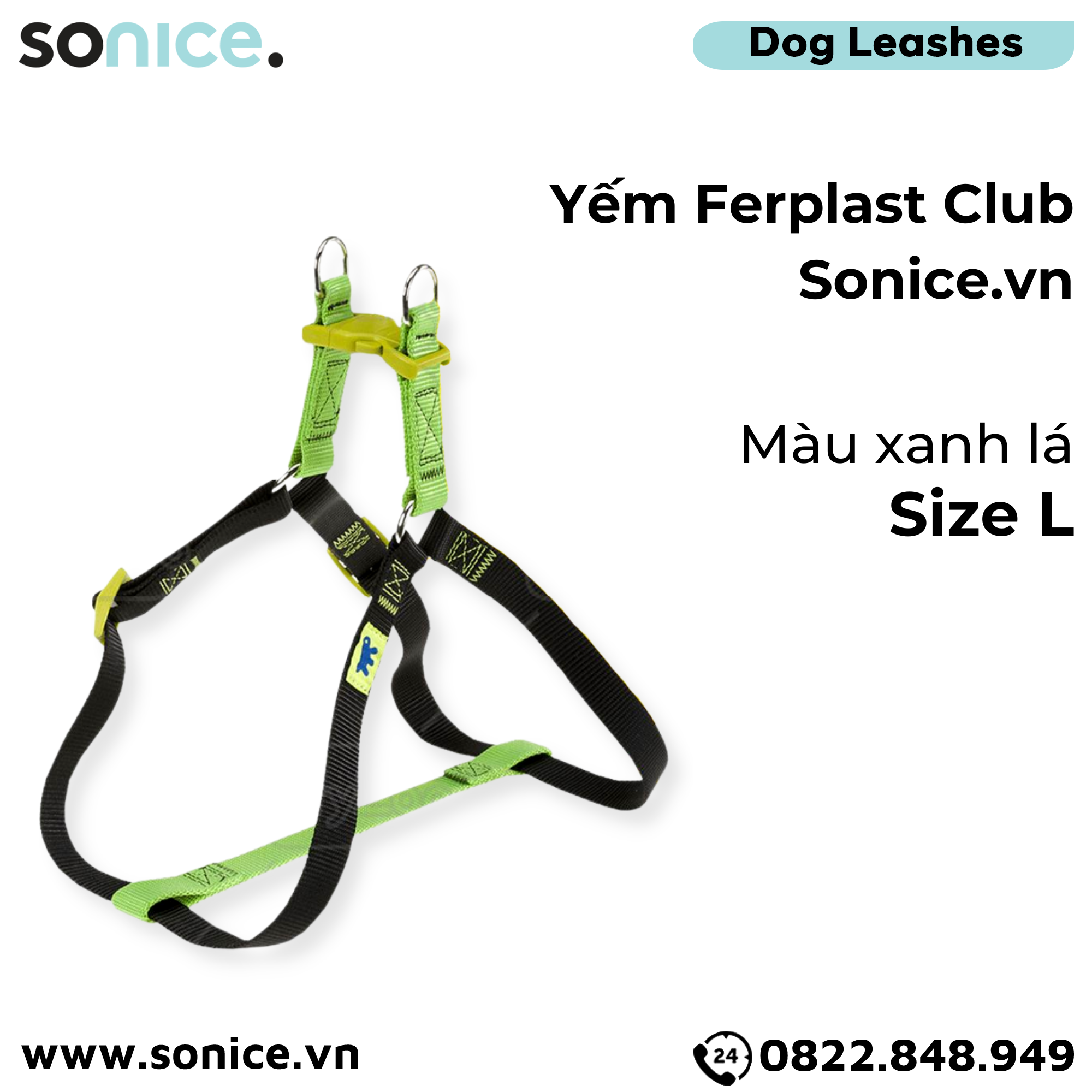  Yếm Ferplast Club Xanh lá - Size L SONICE. 