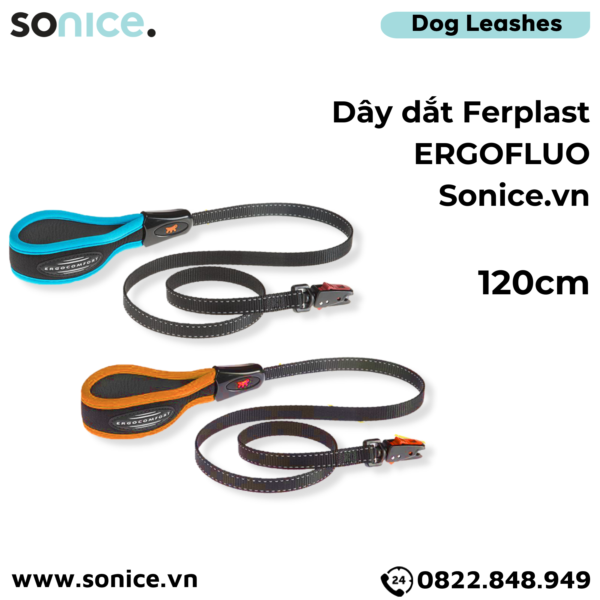 Dây dắt Ferplast ERGOFLUO SONICE.