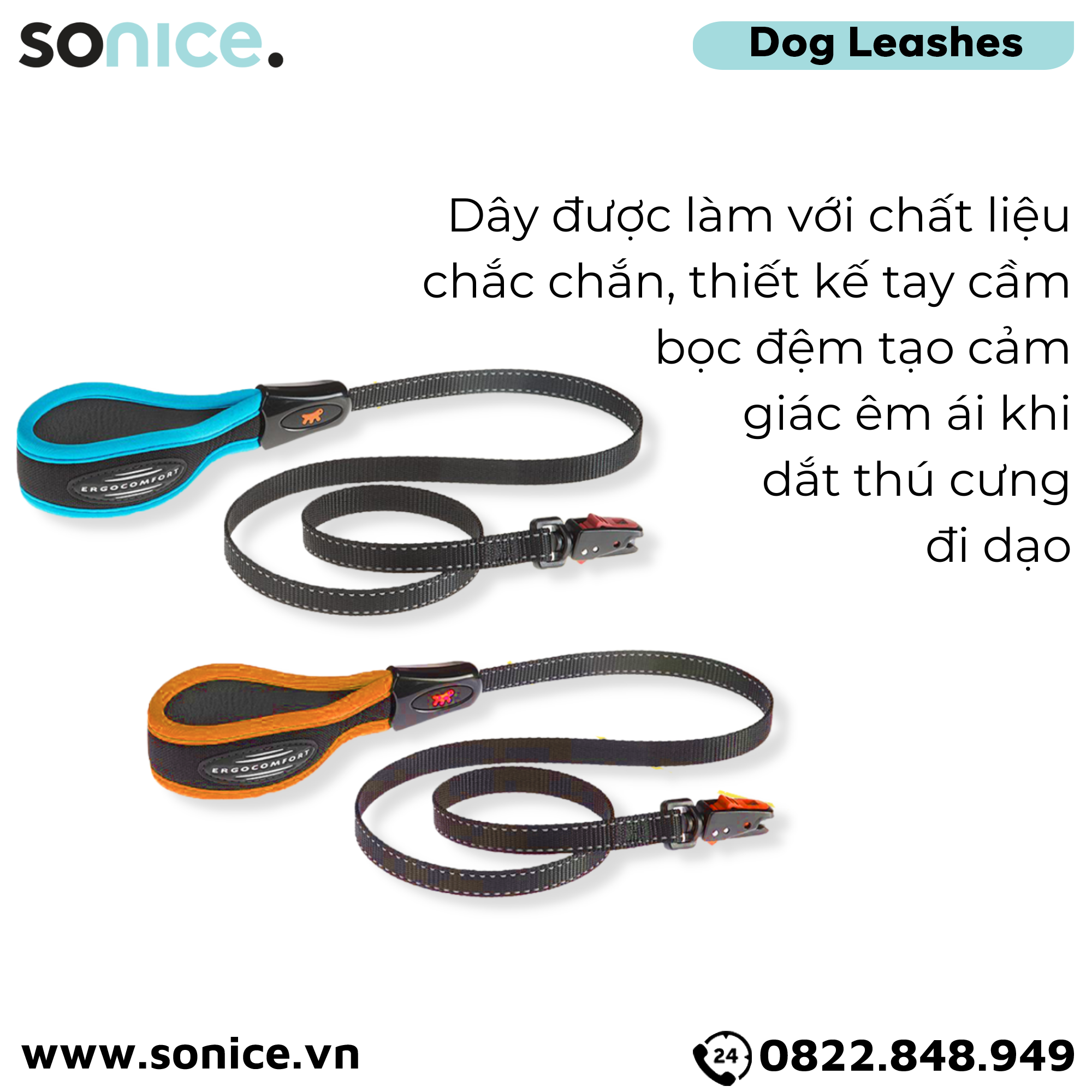 Dây dắt Ferplast ERGOFLUO SONICE.