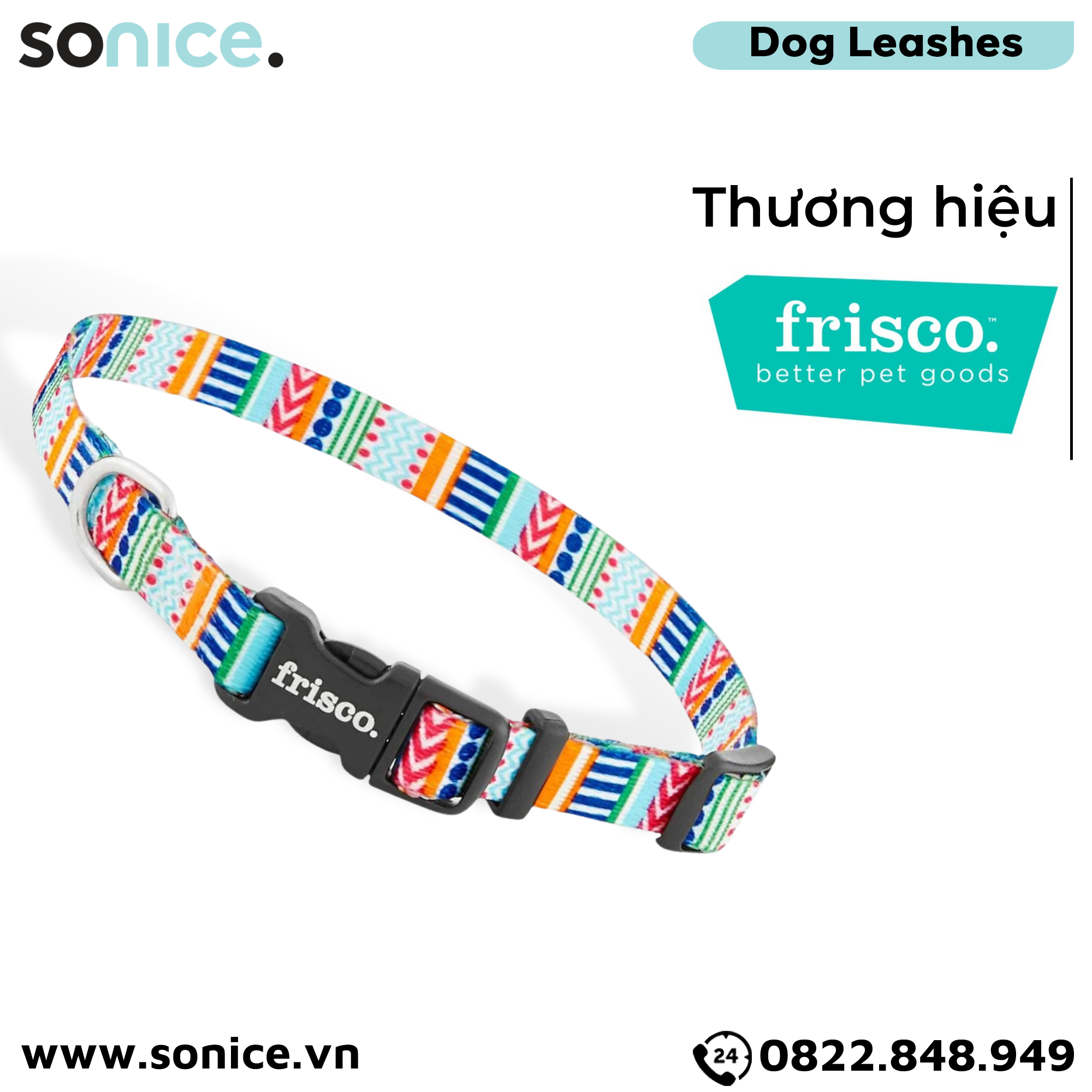  Vòng cổ Frisco Patterned Collar Large Size - Cho chó < 40kg SONICE. 