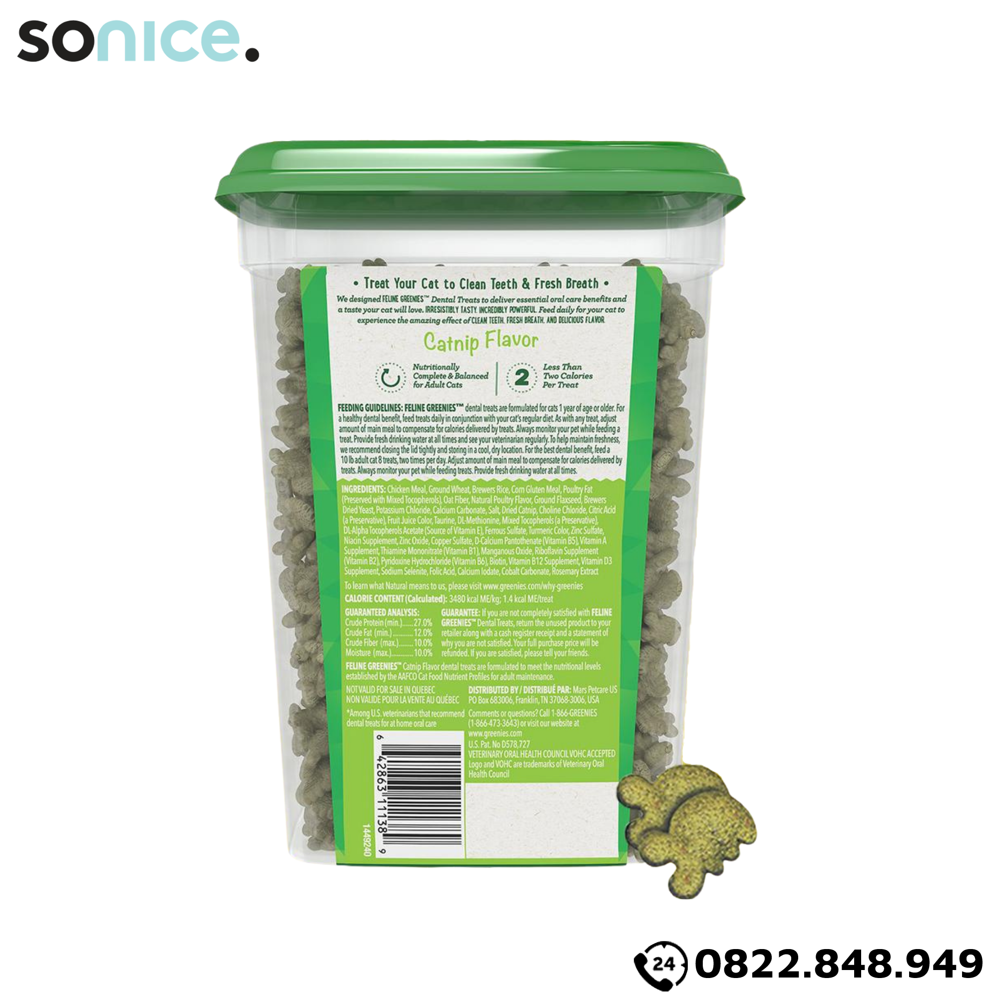 Treats mèo Greenies Catnip 277g - vị cỏ bạc hà cat treats SONICE.