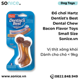  Đồ chơi Hartz Dentist's Best Dental Chew Bacon Flavor Toys Small Size - Vị thịt xông khói, cho chó < 9kg SONICE. 