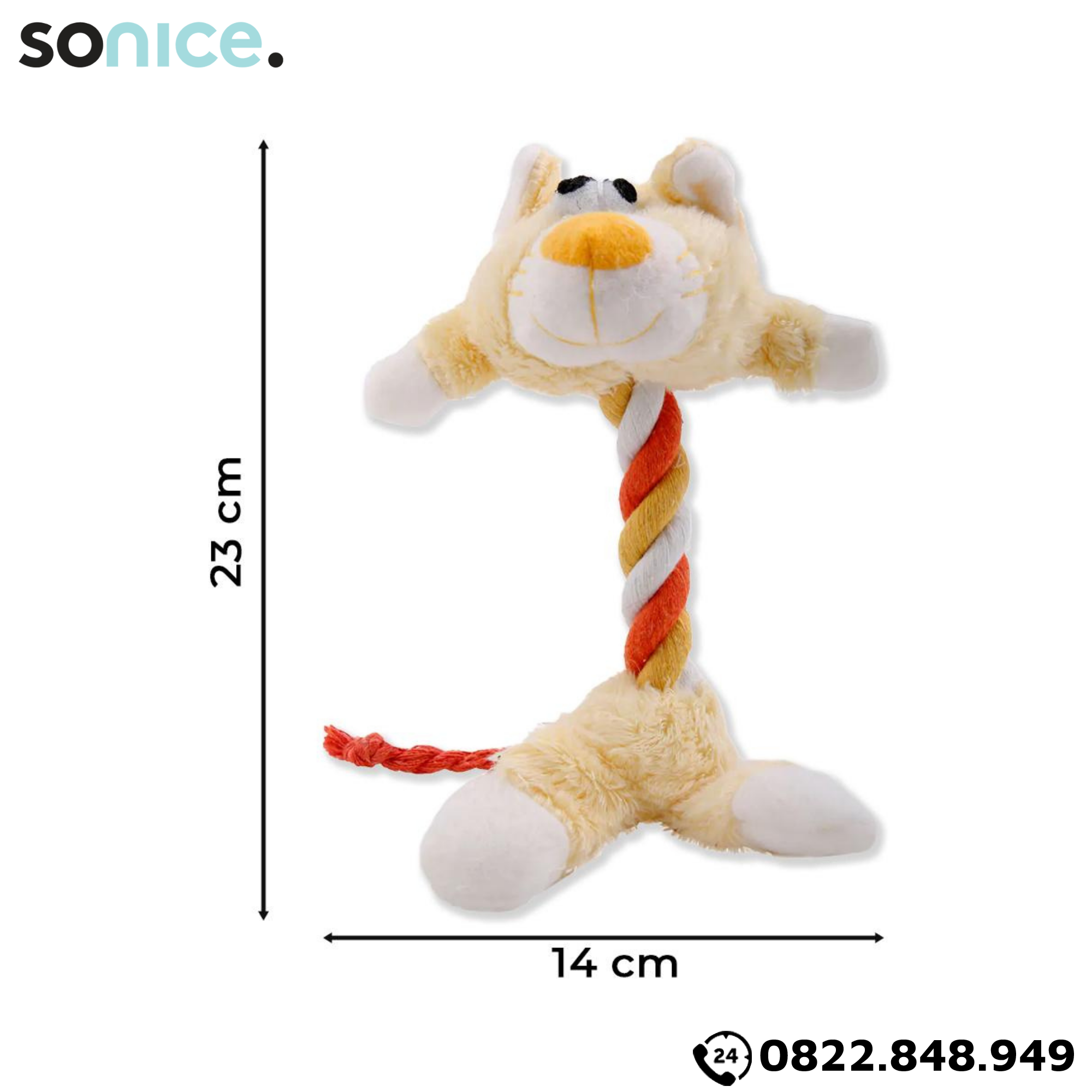 Đồ chơi Hartz Tiny Dog Heads'N Tails Squeaky Plush Toys - Thú bông dây thừng SONICE.