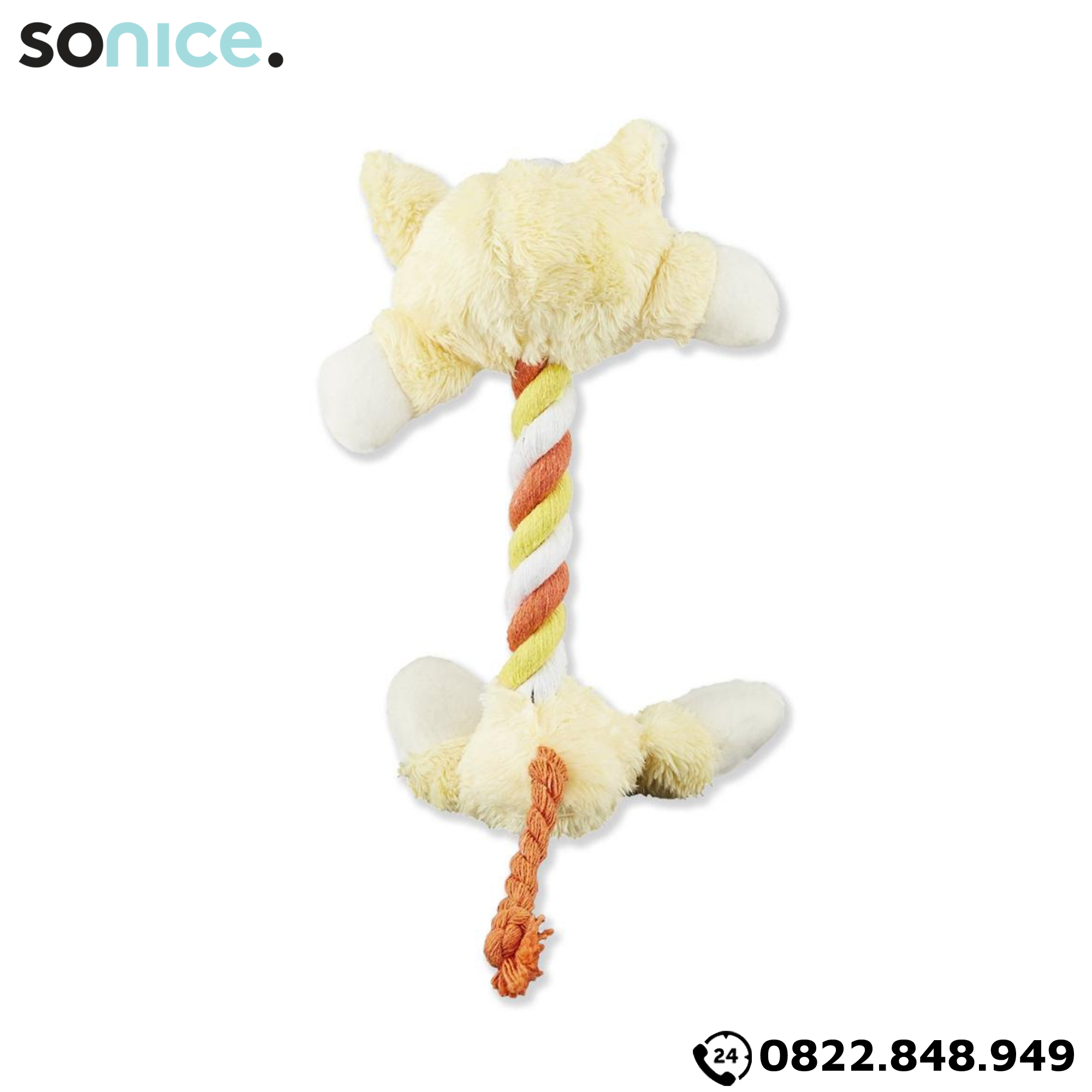 Đồ chơi Hartz Tiny Dog Heads'N Tails Squeaky Plush Toys - Thú bông dây thừng SONICE.