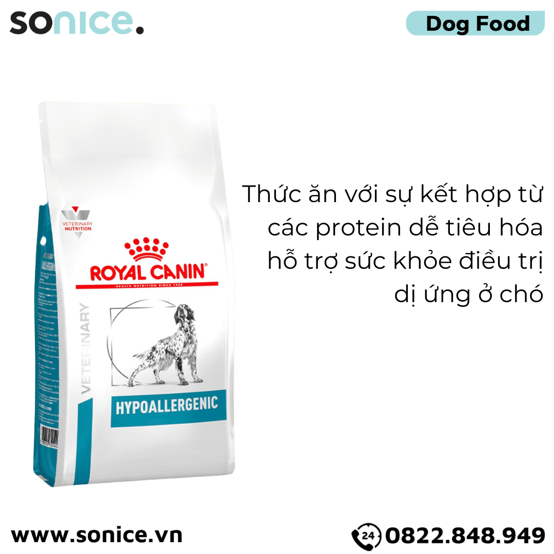 Thức ăn chó Royal Canin Hypoallergenic 2kg - điều trị dị ứng SONICE.