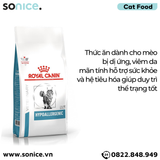  Thức ăn mèo Royal Canin Hypoallergenic Feline 2kg - điều trị dị ứng SONICE. 