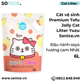  Cát vệ sinh Premium Tofu Jolly Cat Litter Yuzu 6L - Làm từ đậu nành soya hương cam Nhật SONICE. 