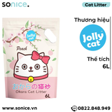  Cát vệ sinh Premium Tofu Jolly Cat Litter Peach 6L - Làm từ đậu nành soya hương đào SONICE. 