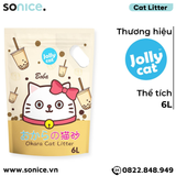  Cát vệ sinh Premium Tofu Jolly Cat Litter Boba 6L - Làm từ đậu nành soya hương trà sữa SONICE. 