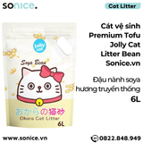  Cát vệ sinh Premium Tofu Jolly Cat Litter Bean 6L - Làm từ đậu nành soya hương truyền thống SONICE. 