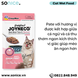  Pate mèo JOYNECO vị Cá Ngừ & Cá Thu 60g - hộp 12 gói SONICE. 