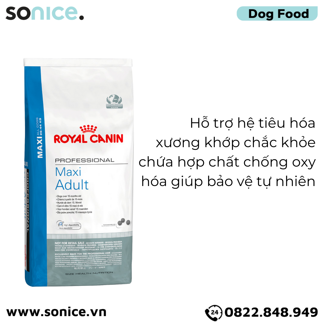 Thức ăn Chó Royal Canin MAXI ADULT 16kg SONICE.