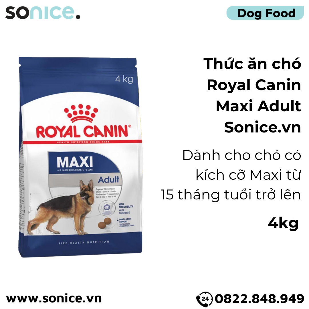 Thức ăn Chó Royal Canin MAXI ADULT 4kg SONICE.