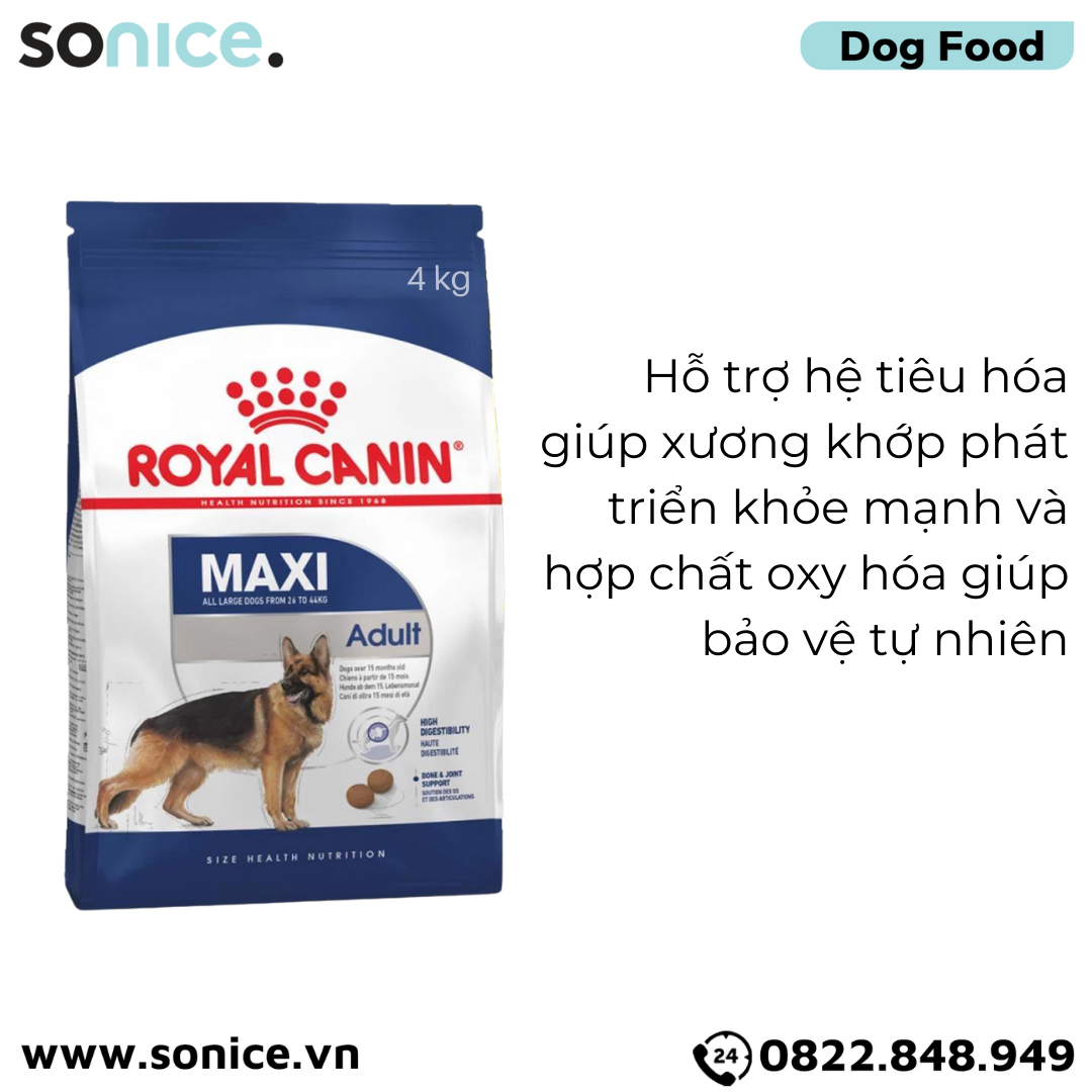 Thức ăn Chó Royal Canin MAXI ADULT 4kg SONICE.