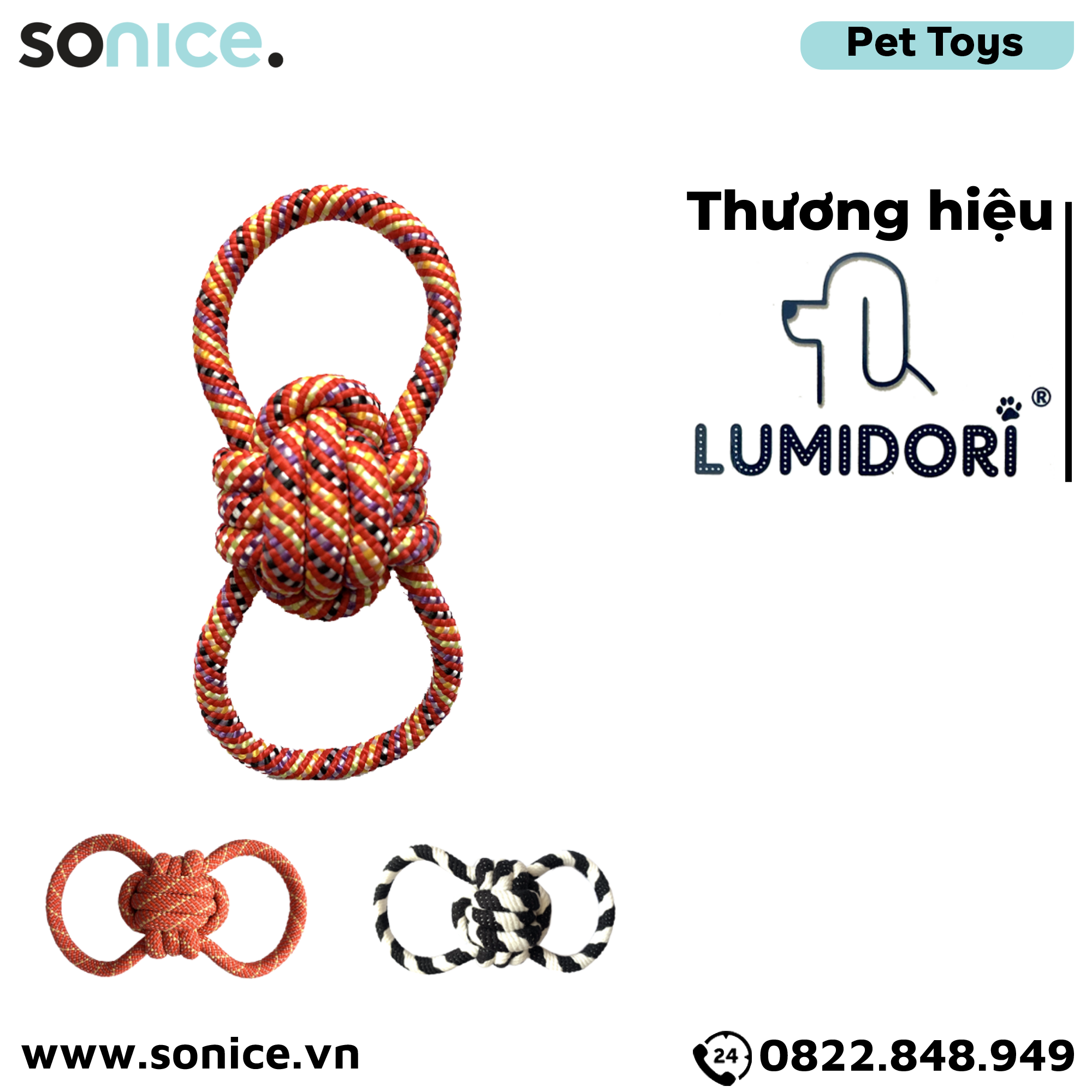 Đồ chơi Lumidori Nuts for Knots Heavy Duty Ball Toys - Banh hai tai SONICE.