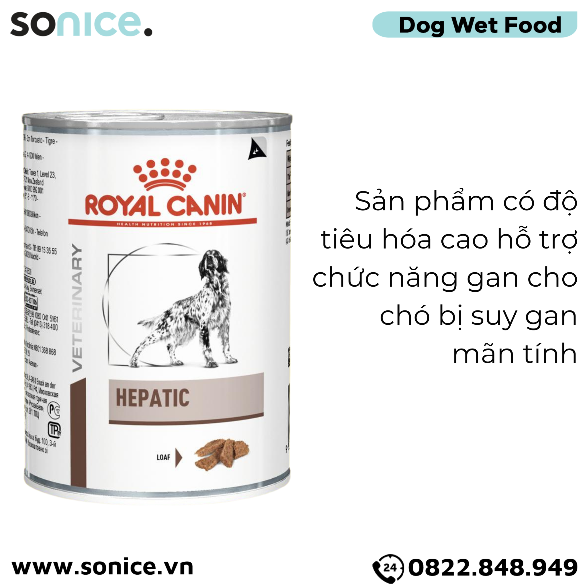 Pate chó Royal Canin Hepatic Loaf 420g - Hỗ trợ chức năng gan SONICE.