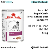  Pate chó Royal Canin Renal Canine Loaf 410g - Hỗ trợ trị sỏi thận SONICE. 