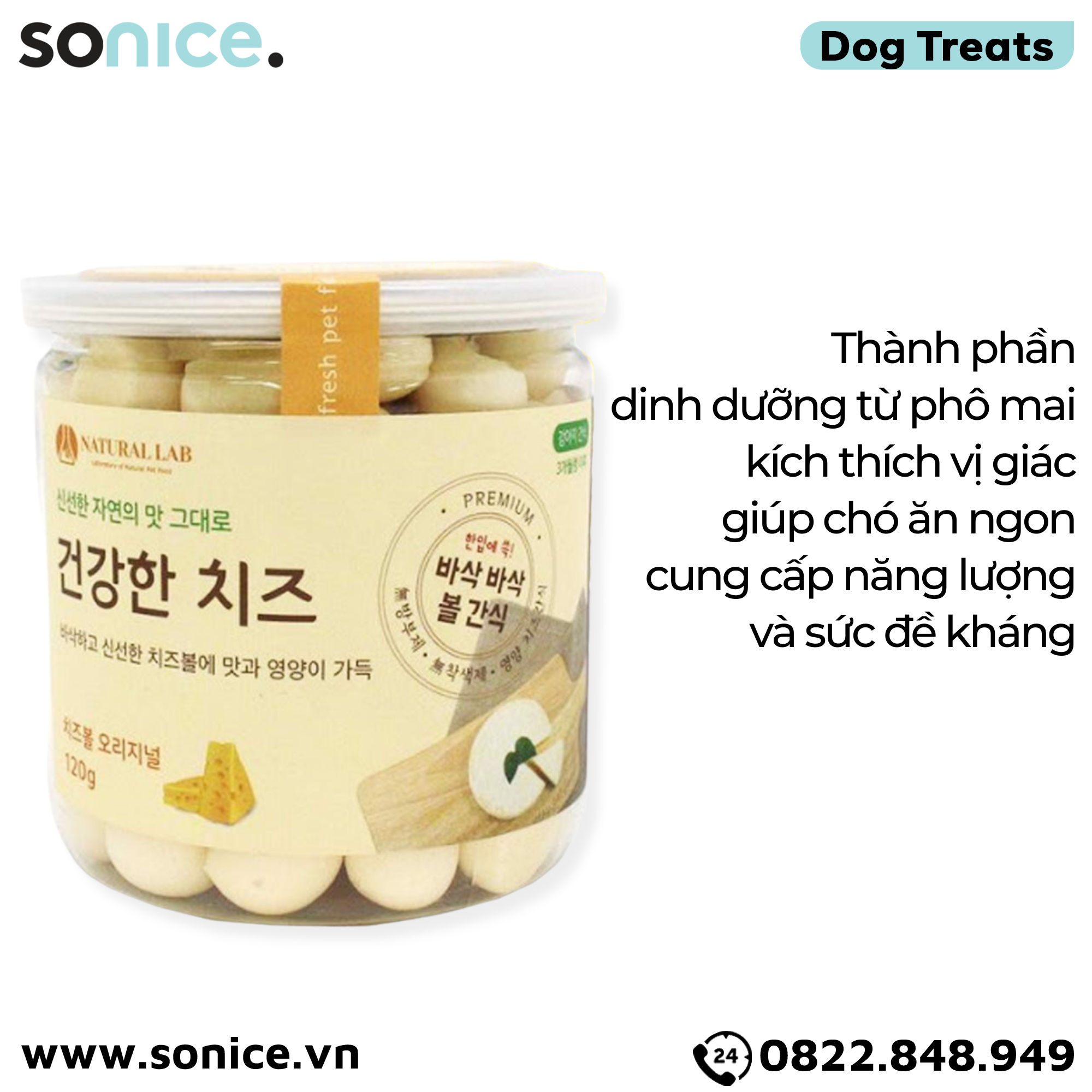 Phô mai viên PetsMix Cheese Original - 120g SONICE.