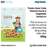  Treats mixer Cube Petsmix Duck & Vegetable 300g Korea - Thịt vịt và rau củ, có thể mix với hạt, hỗ trợ tiêu hoá, tăng cường miễn dịch SONICE. 