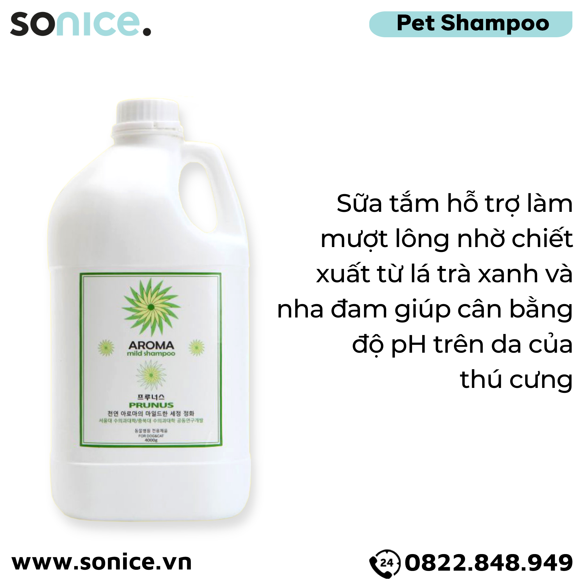 Sữa tắm Prunus Aroma Mild 4L - Thơm mát tự nhiên SONICE.