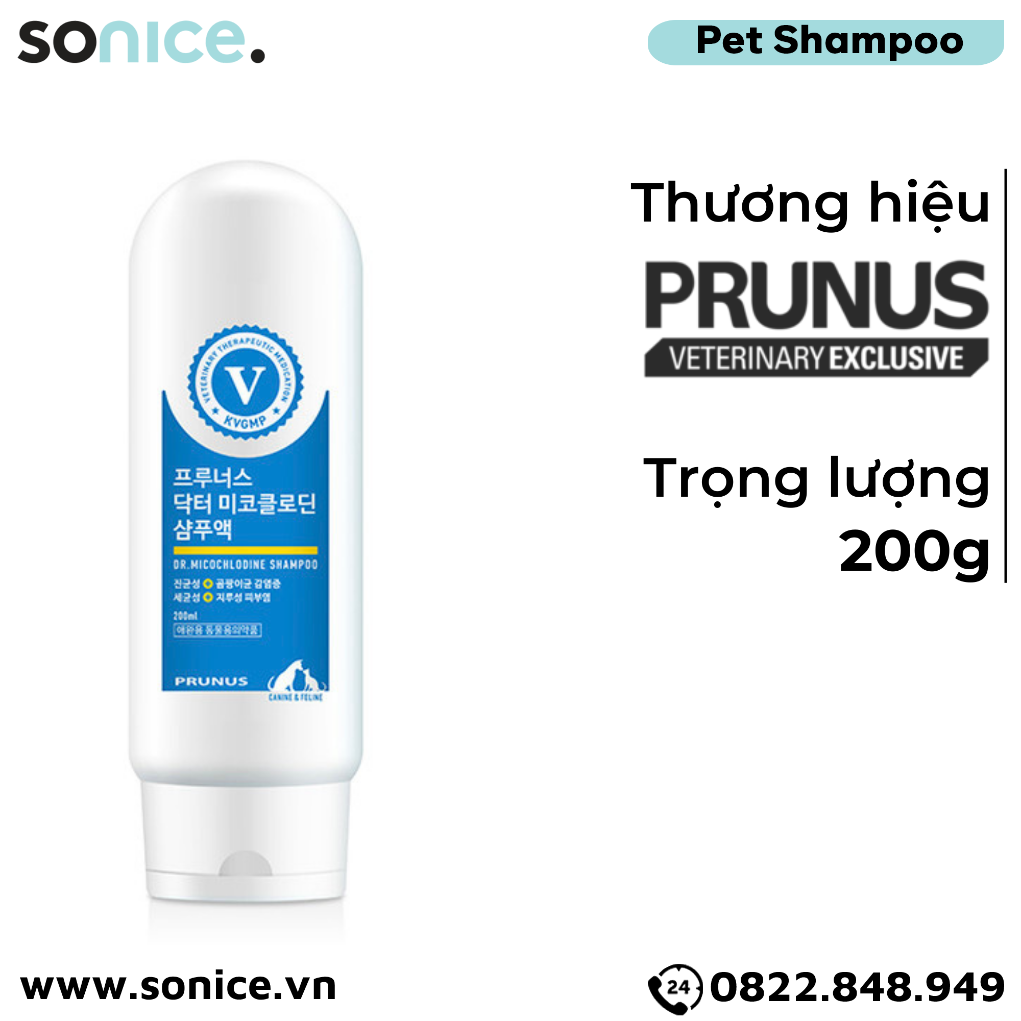 Sữa tắm Prunus Micochlodine 200ml - Trị ngứa giảm hôi SONICE.
