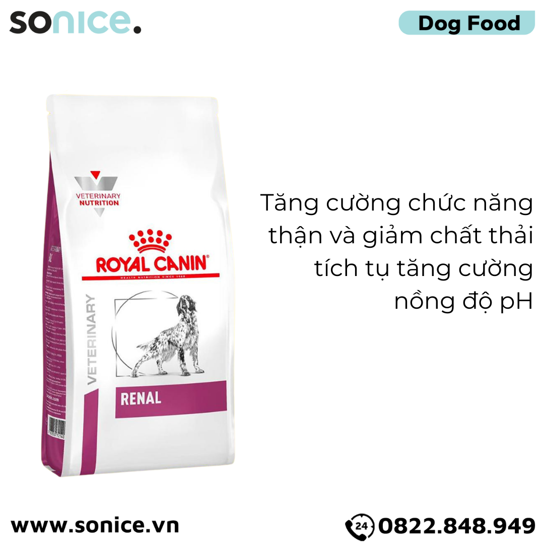 Thức ăn chó Royal Canin RENAL Canine 6kg - Hỗ trợ điều trị thận SONICE.