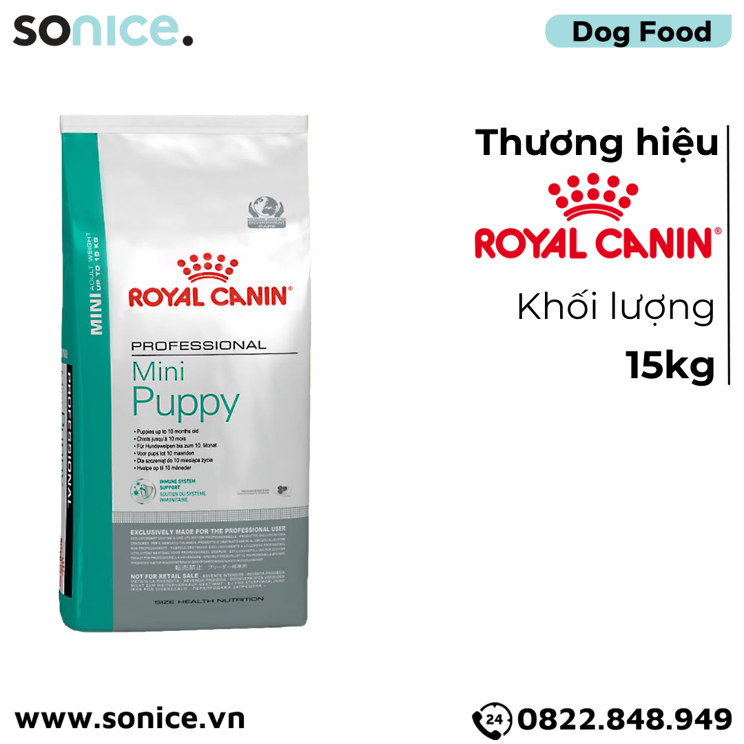 Thức ăn chó Royal Canin Mini Puppy - 15kg SONICE.