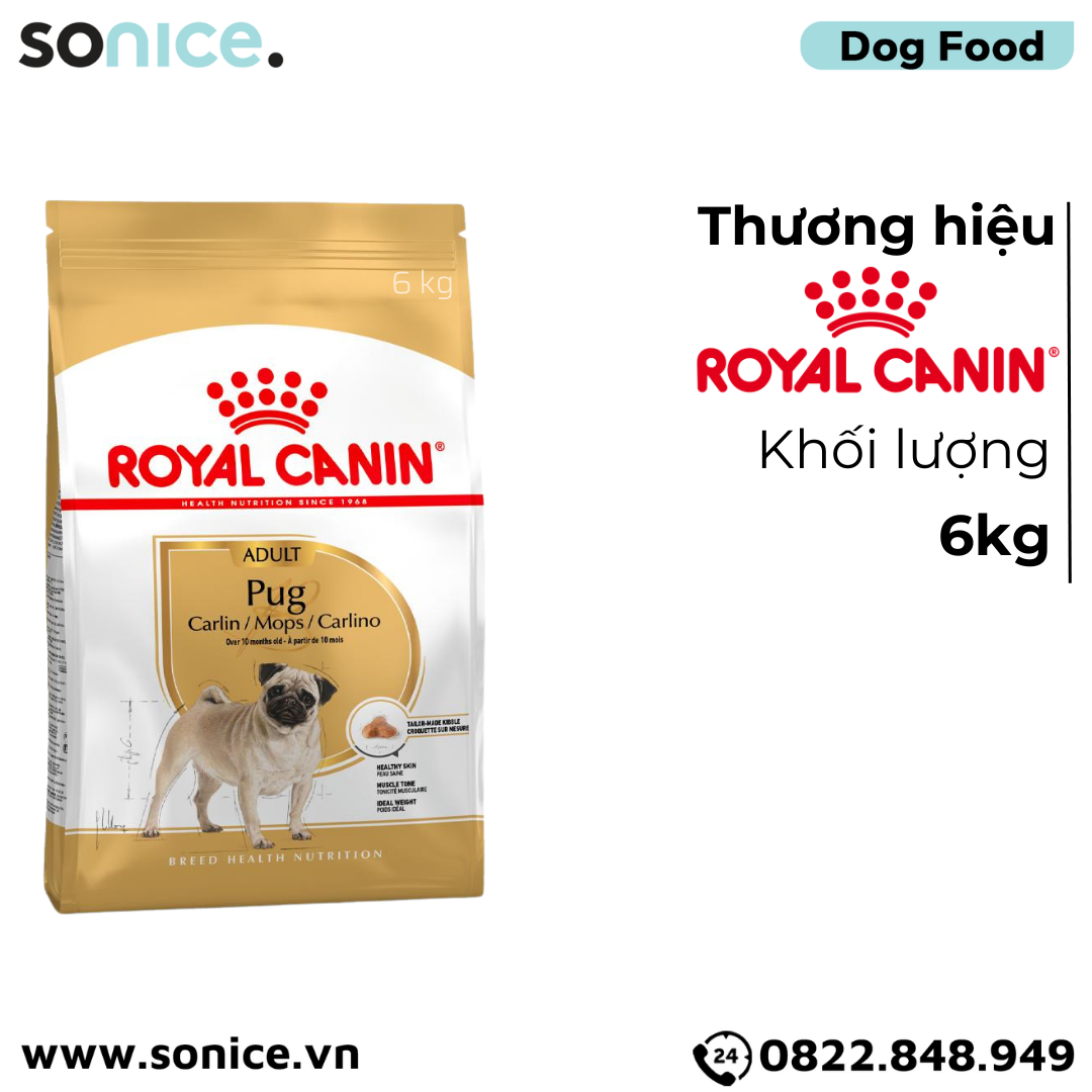 Thức ăn chó Royal Canin Pug Adult 6kg SONICE.
