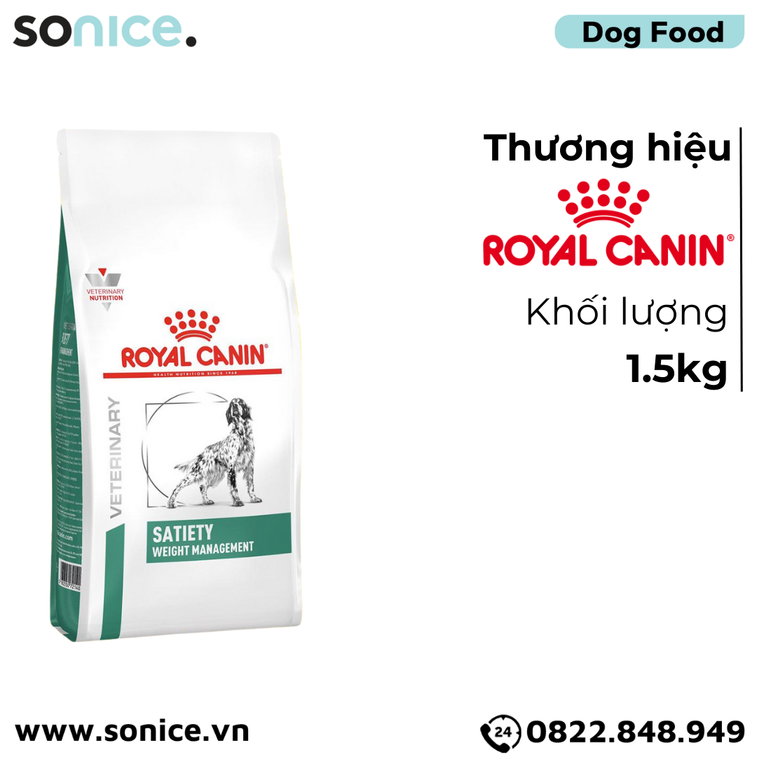 Thức ăn chó Royal Canin Satiety Weight Management 1.5kg - Hỗ trợ giảm cân SONICE.