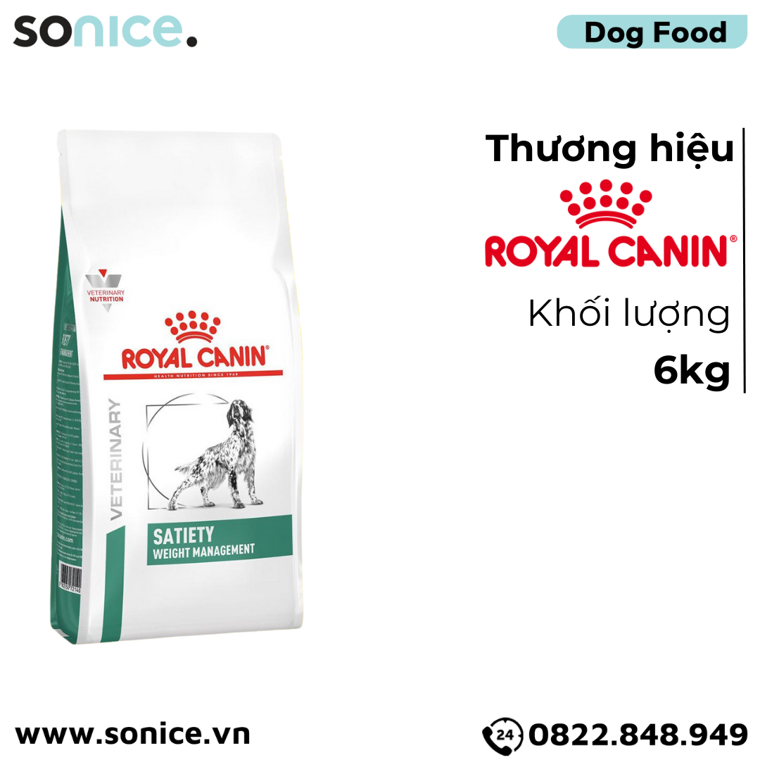 Thức ăn chó Royal Canin Satiety Weight Management 6kg - Hỗ trợ giảm cân SONICE.