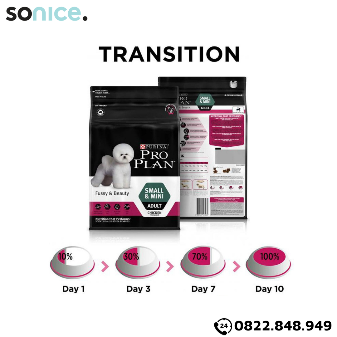 Thức ăn chó Purina PRO PLAN Small Mini Adult Fussy Beauty 2.5kg - chăm sóc da lông chó giống nhỏ SONICE.