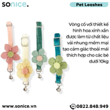  Vòng cổ SONICE Pretty Flowers size <10kg - Hoa vải nhung, có chuông SONICE. 