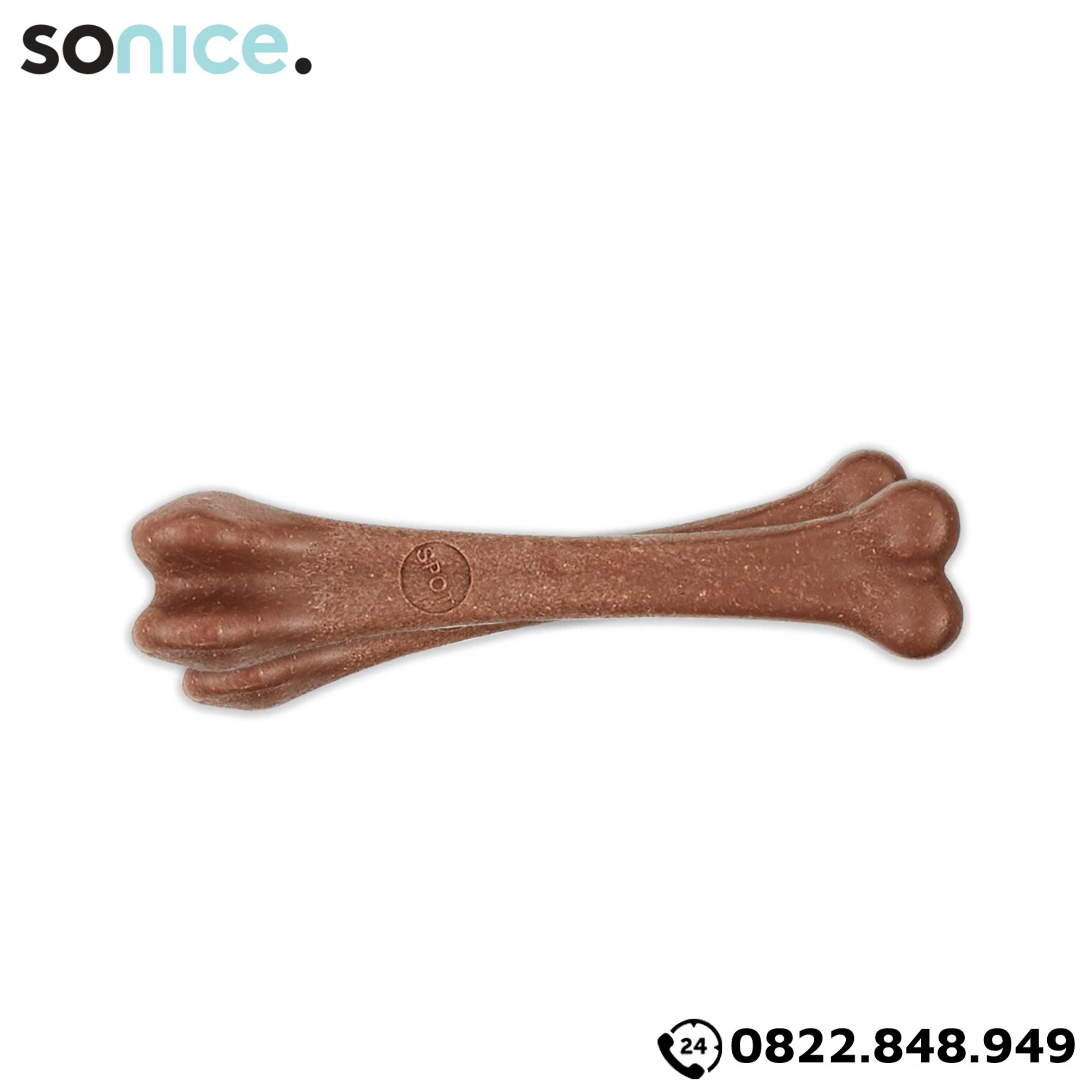 Đồ chơi Spot Bam-Bones Bacon Flavor Dog Chew Toy Small Size - Làm từ sợi tre tự nhiên, vị thịt xông khói SONICE.