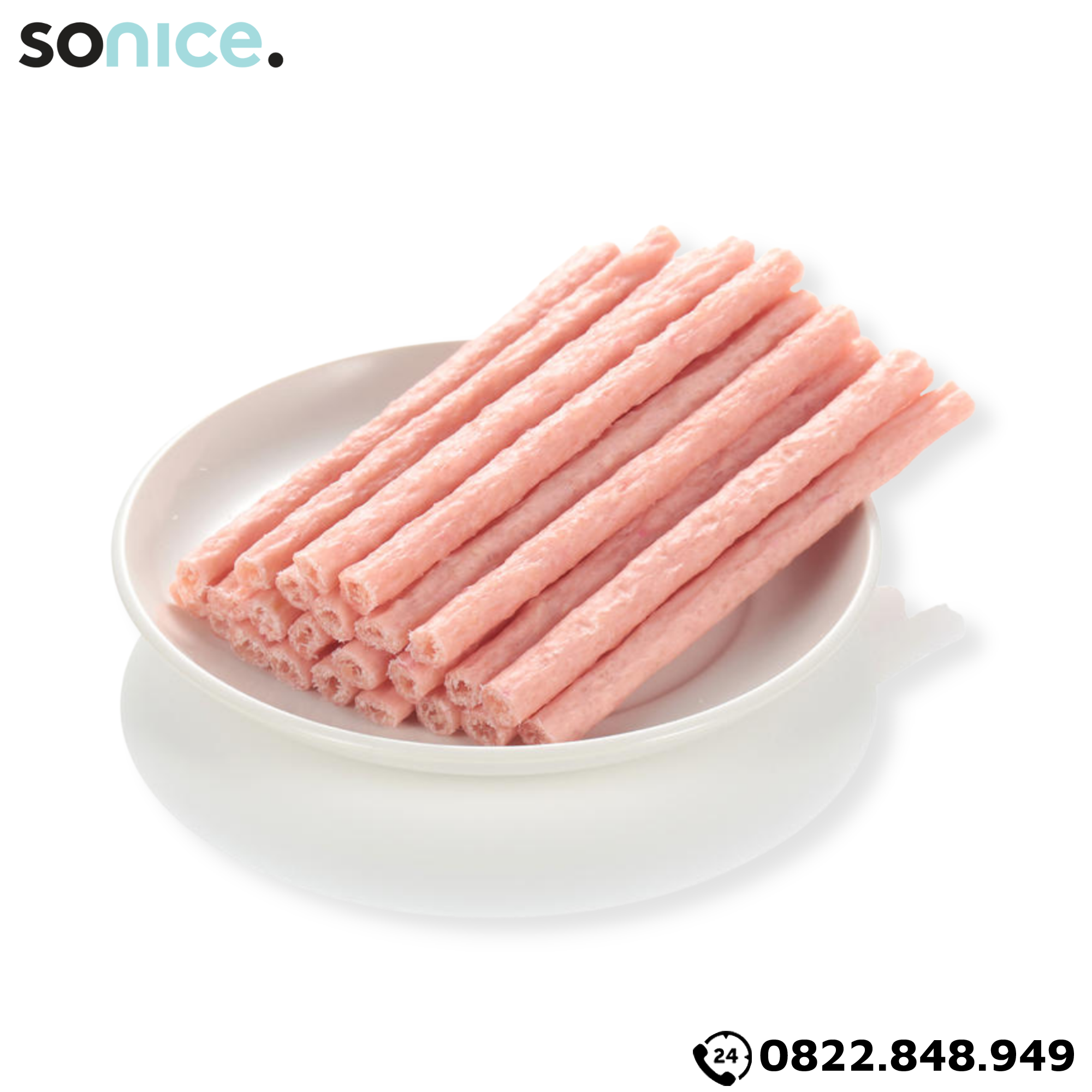  Treats Petsmix Collagen Strawberry Stick 40g - Vị dâu, bổ sung collagen SONICE. 