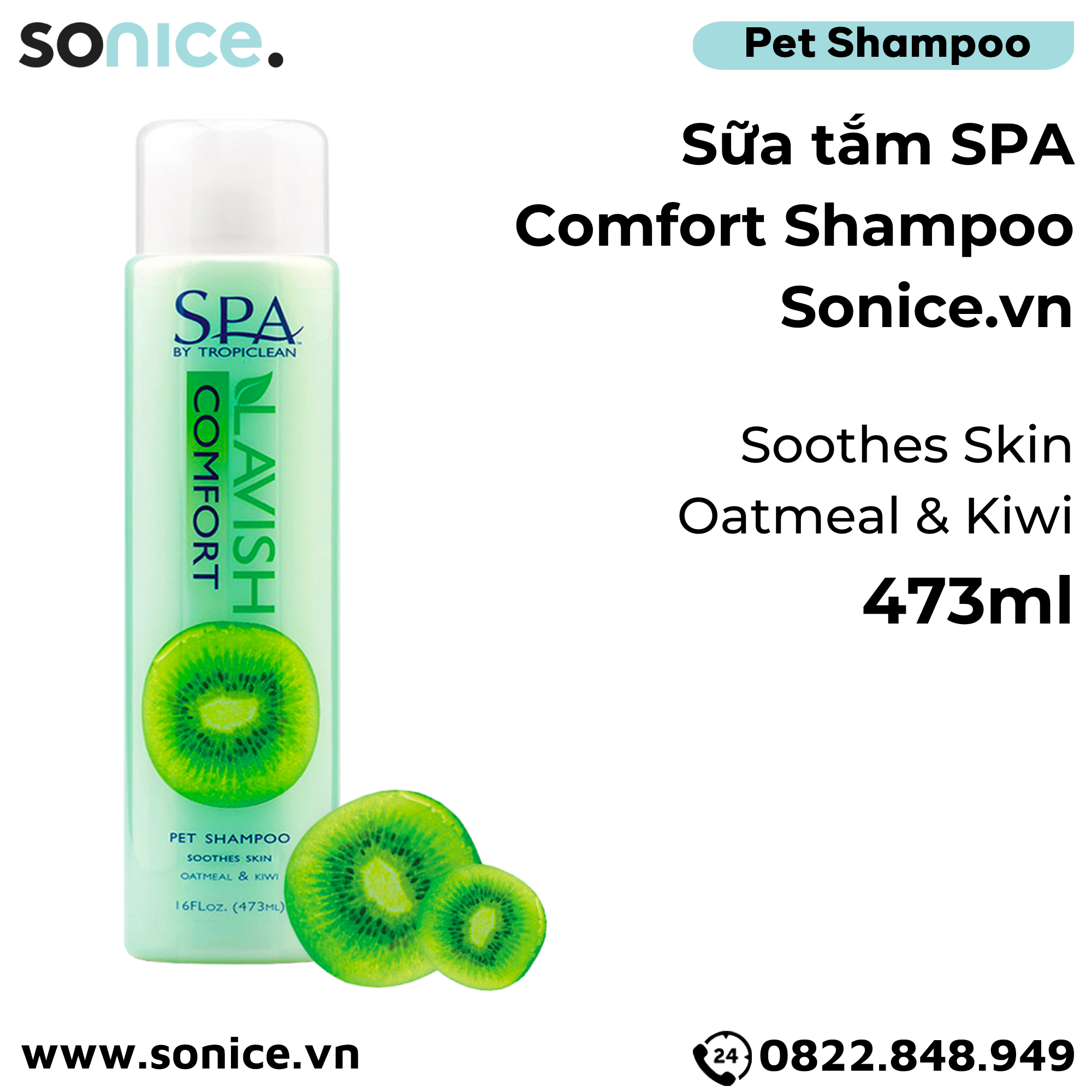 Sữa tắm Spa Comfort Shampoo 473ml - Hương Kiwi SONICE.