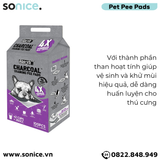  Tấm lót vệ sinh ABS CHARCOAL 35x45cm - 100 tấm than hoạt tính huấn luyện Pee Pads SONICE. 