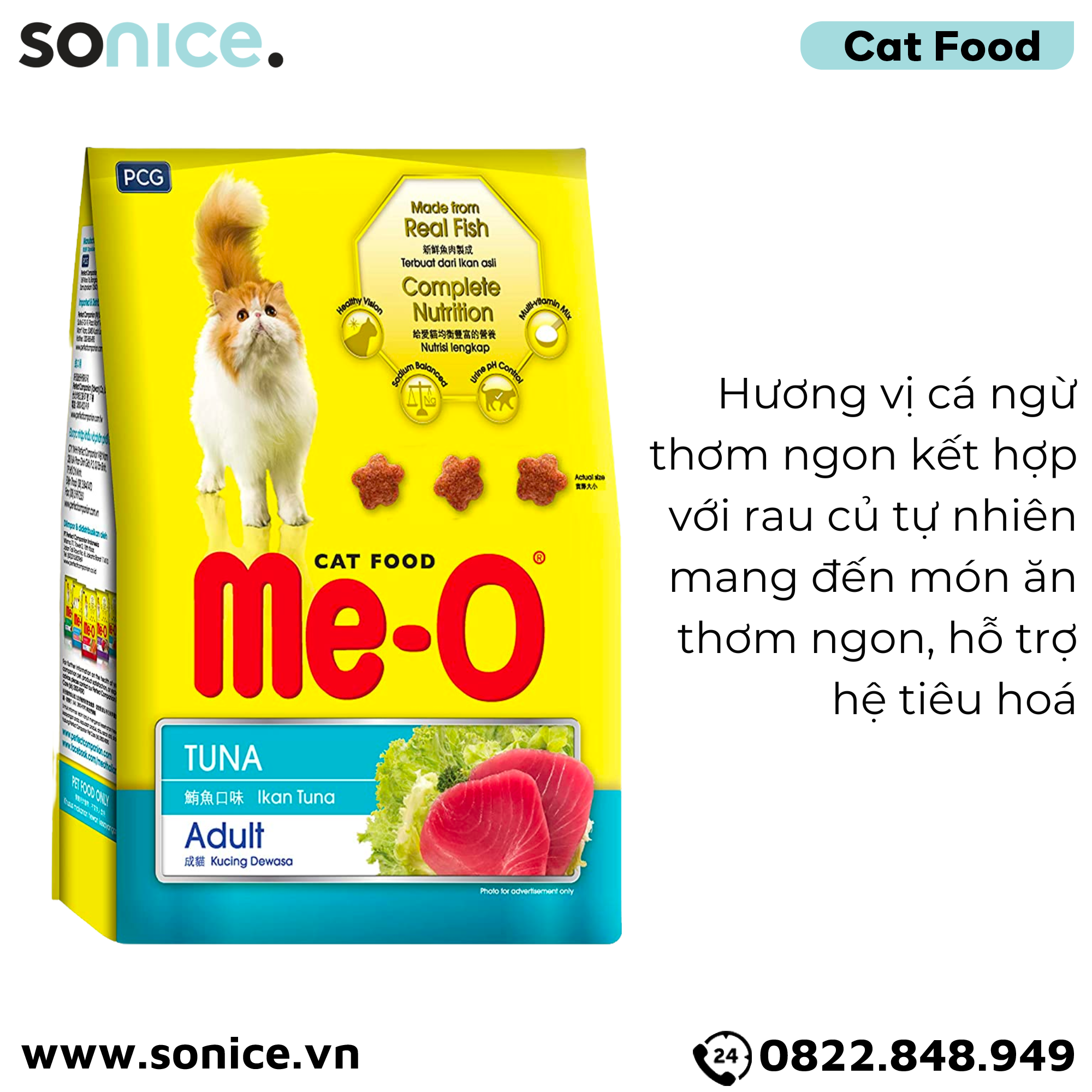 Thức ăn mèo ME-O Tuna 6kg SONICE.