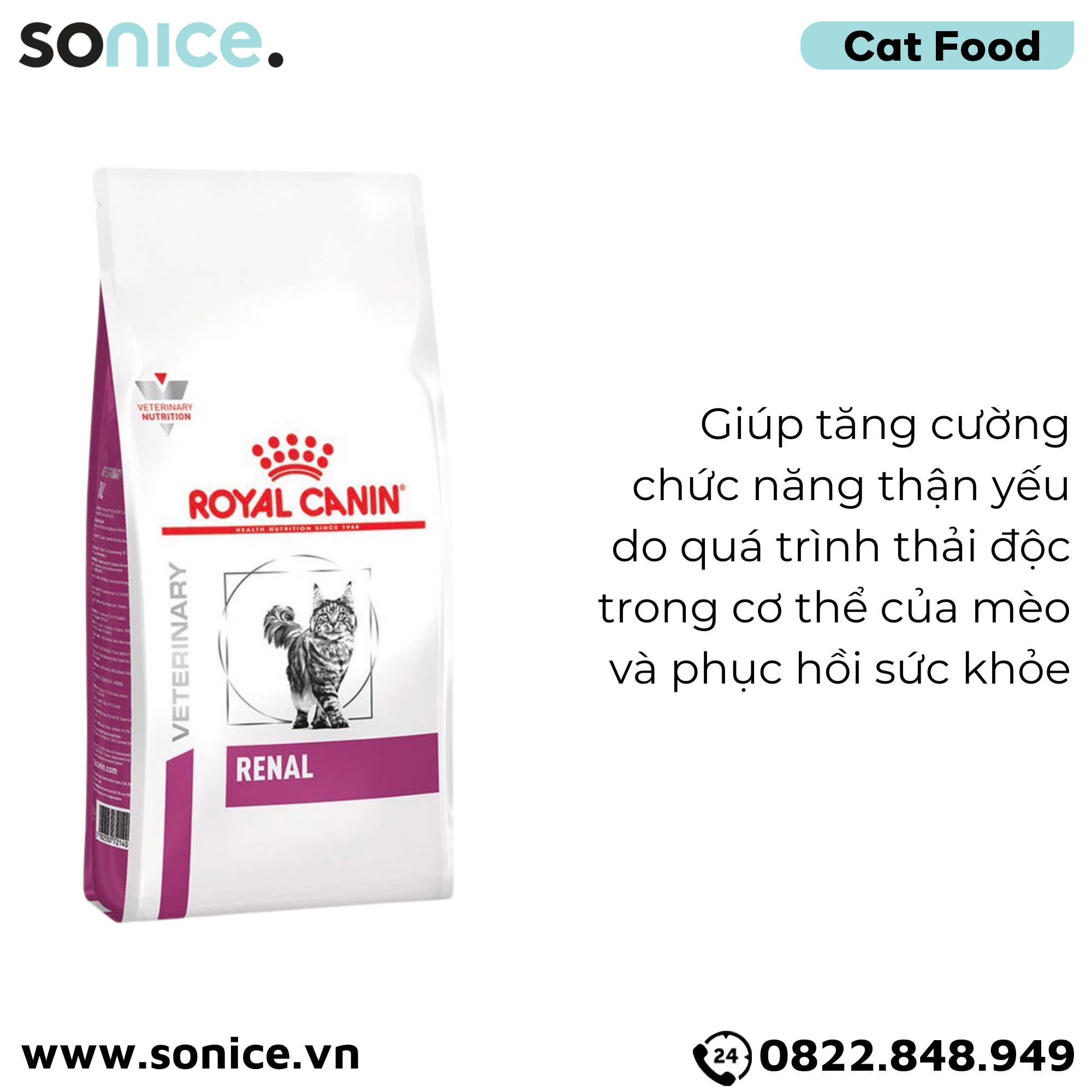Thức ăn mèo Royal Canin RENAL FELINE 6kg SONICE.