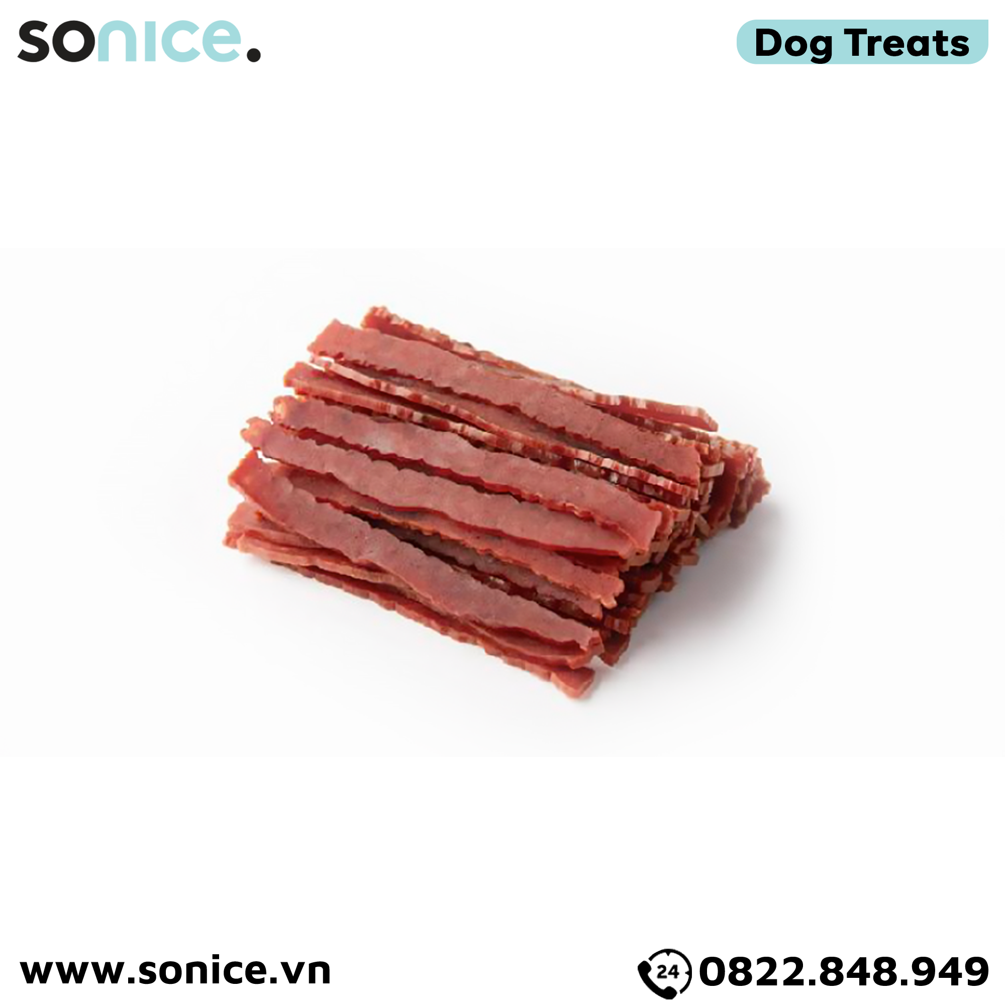 Treats Bow Natural Horse Jerky 70g - Thịt ngựa sấy, hỗ trợ dị ứng, chống thoái hoá khớp và loãng xương SONICE.