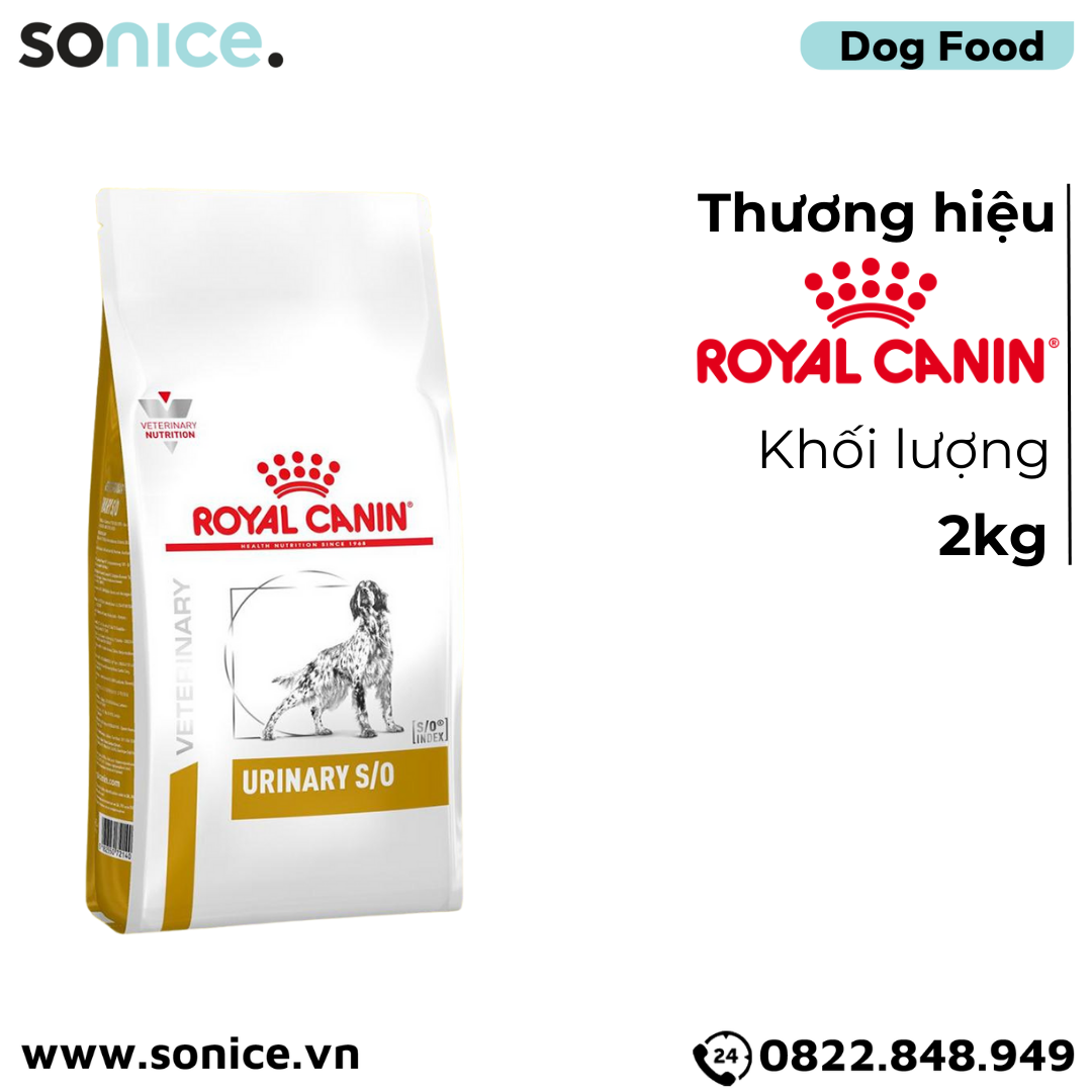 Thức ăn chó Royal Canin Urinary S/O Canine 2kg - Hỗ trợ trị sỏi bàng quang SONICE.