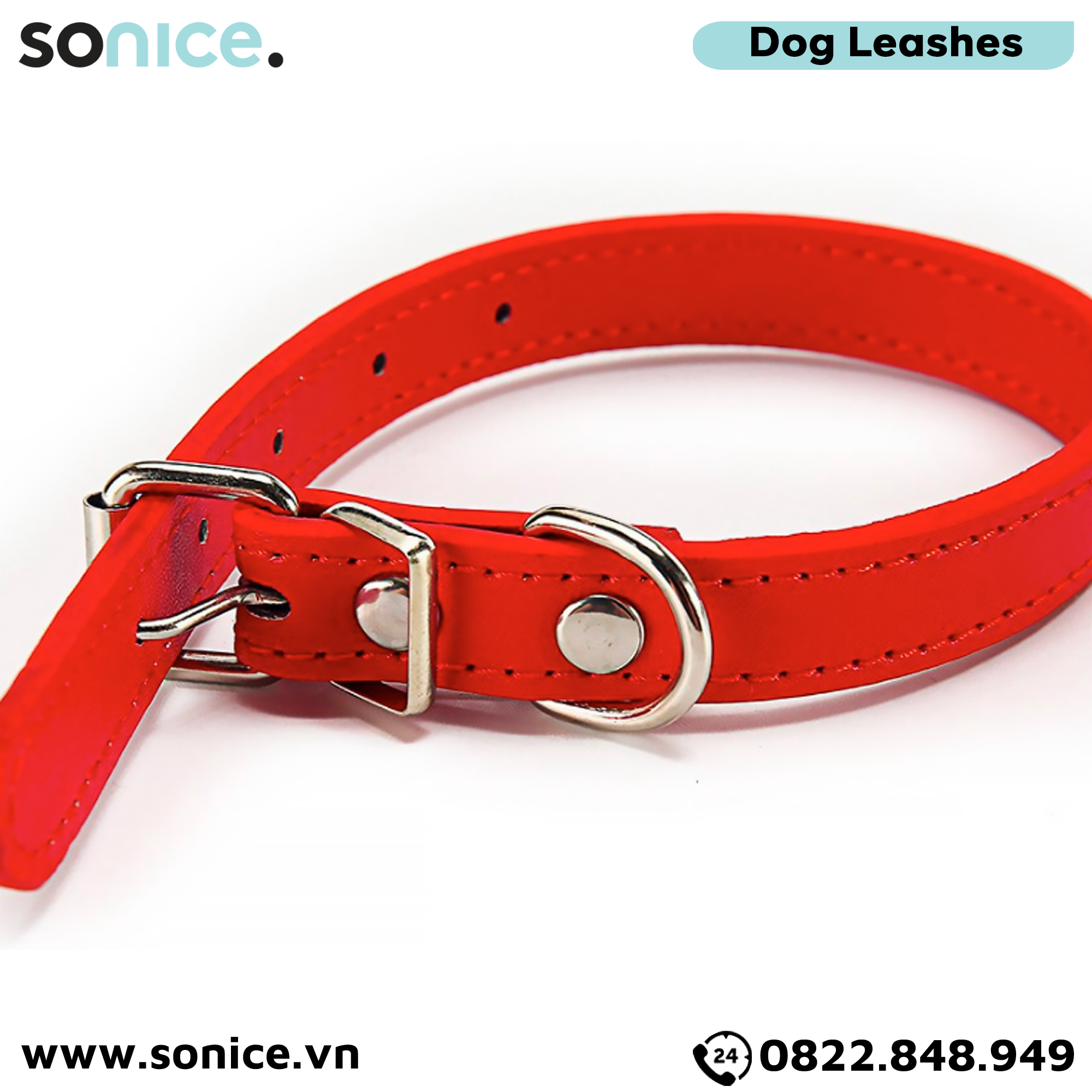  Vòng cổ da Petsmix Leather Collar size 5-20kg SONICE. 